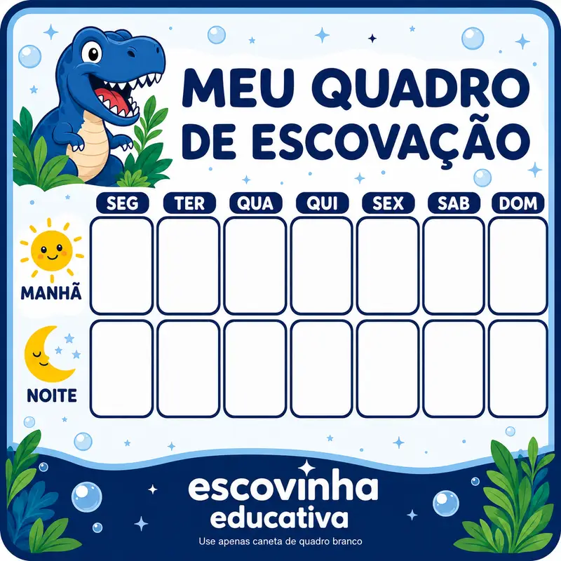 Quadro de rotina do personagem